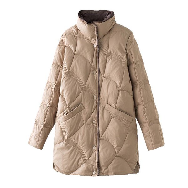 demi-season light and thin velvet fashionable retro down jacket