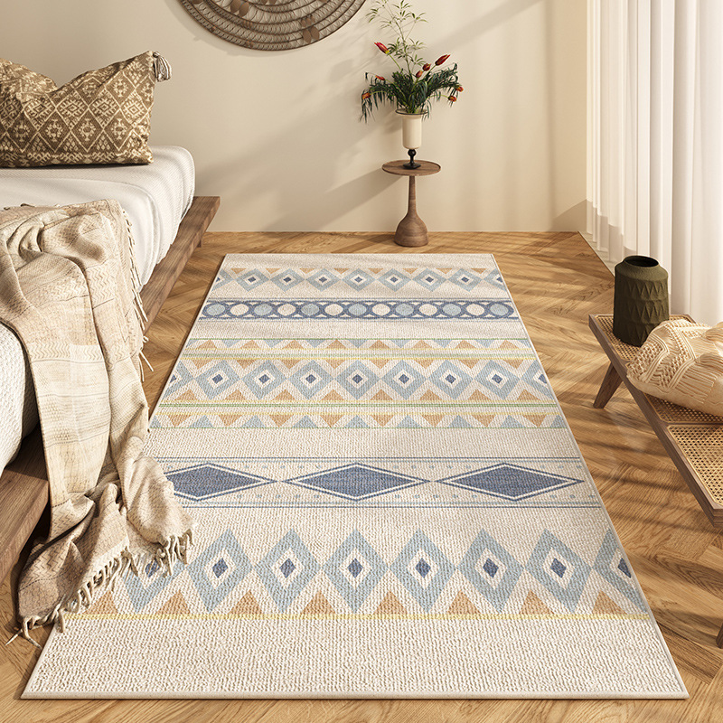 Vintage Nordisch Boho Marokkanischer Wohnzimmerteppich Ethno Stil_voghion.com