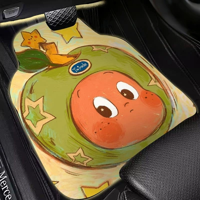 dirt-repellent, easy to clean, and – Universal Foot Pad - green-apple-star-people-linen-car-floor-mats-5065cm-one-piece-in-the-front-row