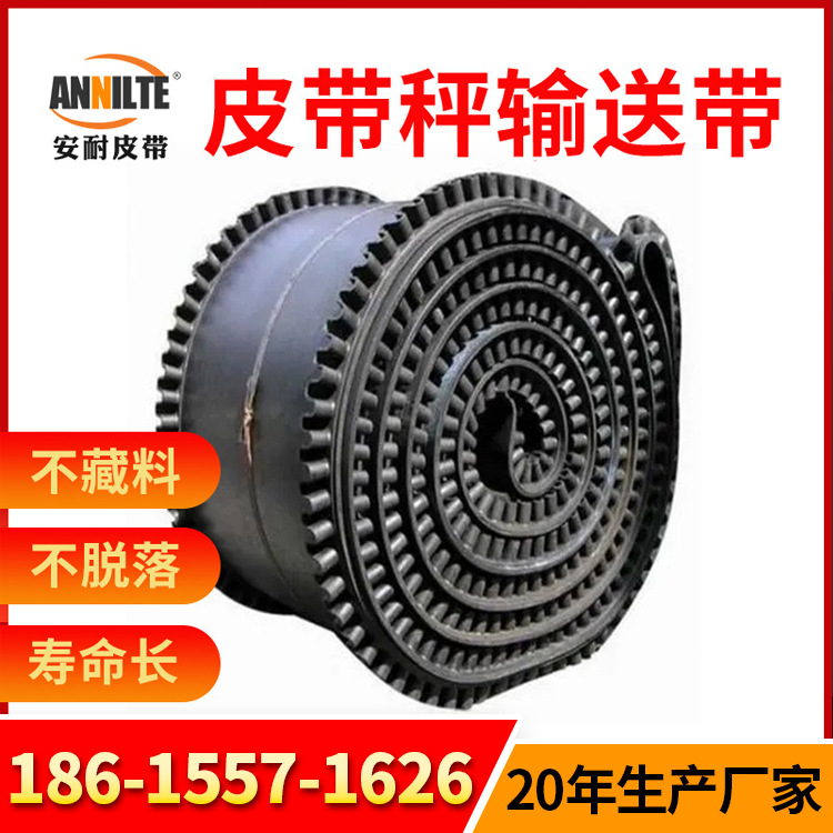 山东安耐皮带秤定量给料机输送带橡胶耐磨挡边皮带