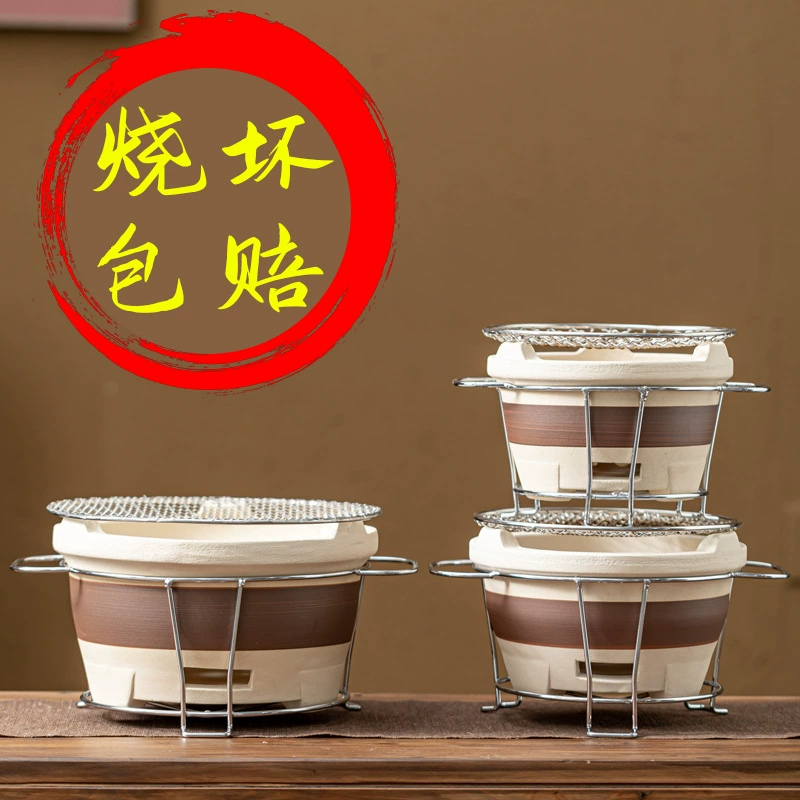 Приготовление чая Печь для барбекю Древесный уголь Печь для приготовления чая Грязевая печь Глиняная большая портативная печь для приготовления чая Кемпинг На открытом воздухе