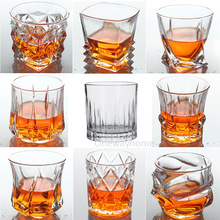 创意洋酒杯威士忌杯家用欧式复古水晶玻璃杯啤酒杯白酒杯红酒杯子