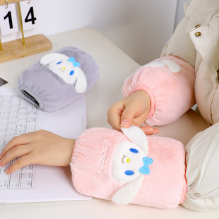 Oversleeves women's winter short small oversleeves work office oversleeves autumn and winter cute anti-dirty student oversleeves thickened plush