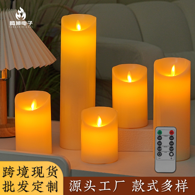 遥控电子蜡烛灯 仿真假蜡烛万圣节七夕情人节氛围灯led蜡烛灯跨境|undefined
