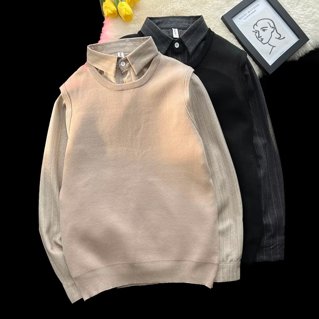 Herren Lagenlook Pullover Winter Warme Casual Jacke Für Männer_voghion.com