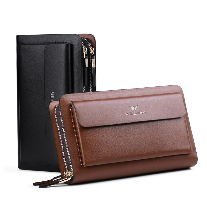 Letters Paul wallet have more cash than can be accounted for Zipper bag Card package ultra-large capacity Grab bag Zhuo Fan Armani clutch bag