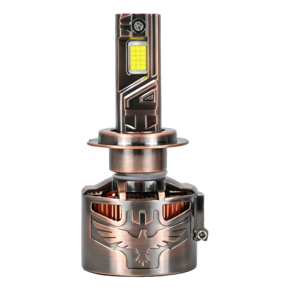 DGLS patentado brillante águila D45 tres tubos de cobre conductores de calor transfronterizos explosión polvo bronce LED faro brillante 430W