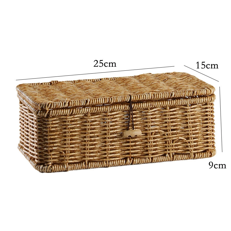 Straw Japanese storage box, woven accessory, storage system