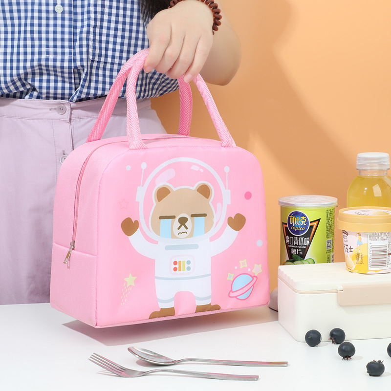 Nueva bolsa de almuerzo bolsa de almuerzo de dibujos animados bolsa de almuerzo portátil con comida bolsa de almuerzo para ir al trabajo bolsa de aislamiento escolar viaje al aire libre hielo me