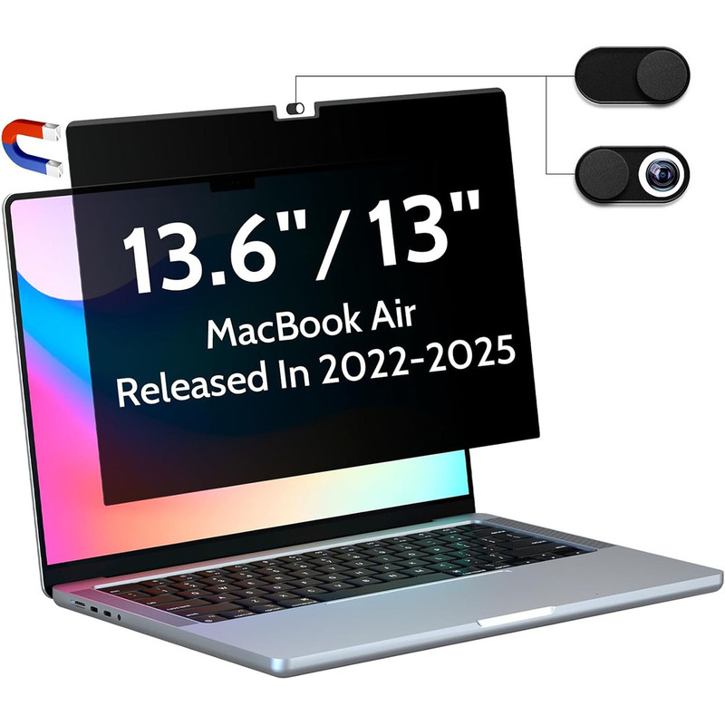 Computer Privacy Film Magnetic Suction Apple Computer Film Macbookair13.6 Removable Anti-Blue Light Privacy Film Suitable for