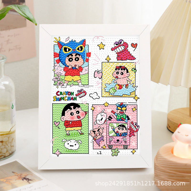 Diamante nuevo lápiz de dibujos animados pequeño nuevo pegatino diy puzzle manual regalo de cumpleaños para niños estudiantes