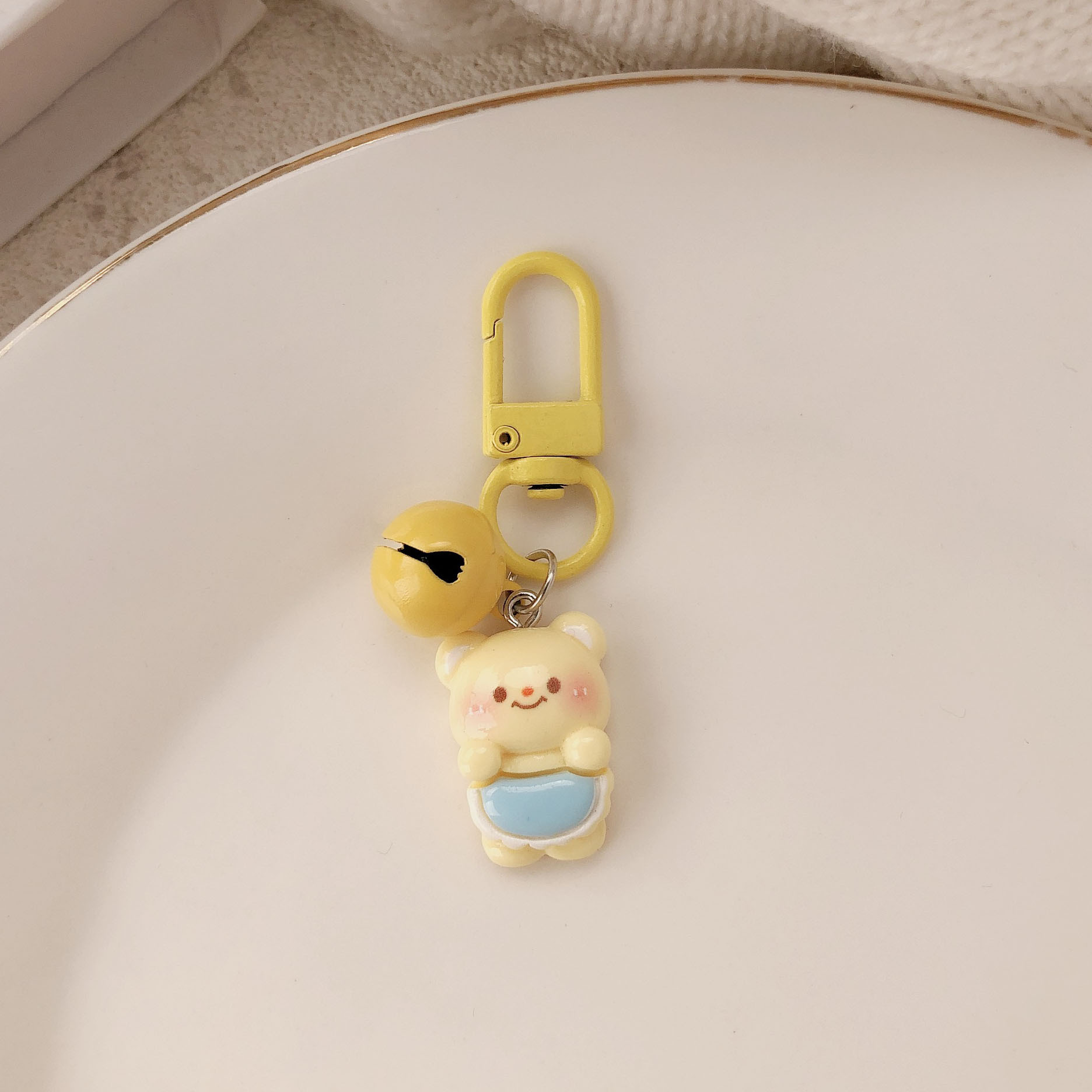 Llavero de oso airpods funda protectora colgante de carcasa para auriculares colgante de carcasa de teléfono móvil de bricolaje colgante de cadena joyería llave