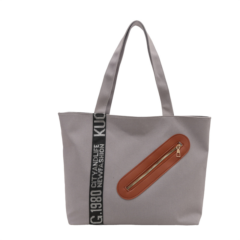 Bolsa de lona para mujeres 2024 invierno nueva moda de gran capacidad de hombro brazo bolso de mano de viaje ocio bolso de mano