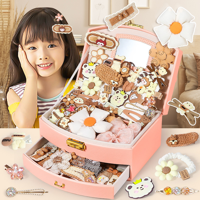 Internet Celebrity Children's Day Gift for Girls, Birthday Toys for Girls Aged 3 to 10, Jewelry Gift Box for Girls Aged 8, Hair Accessories for Girls Aged 9, Hair Accessories for Girls Aged 6