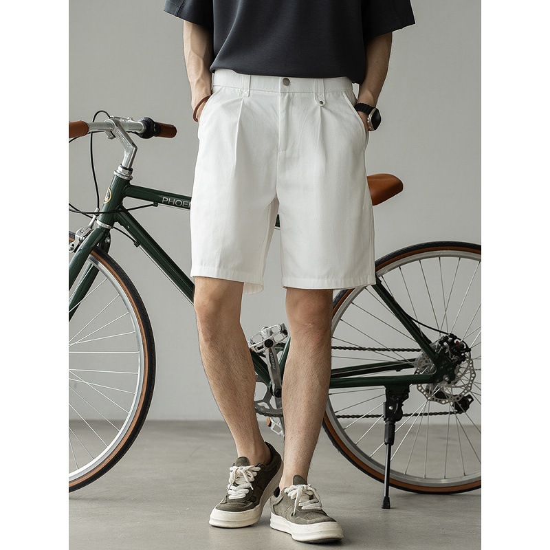 Lyocell Tencel Cotton Twill Texture Draped Straight Five-Point Pants Men's 2025 Summer Casual Business New Shorts