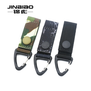 Tactical triangle hanging buckle EDC keychain multifunctional nylon ribbon hanging buckle tactical Eagle mouth hook triangle ribbon hook