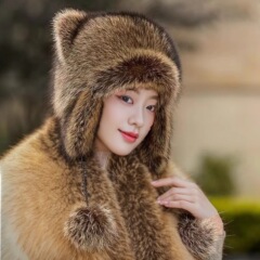 小さなアライグマの尻尾帽子、冬用アメリカアライグマの耳当て帽子、キツネの毛皮の帽子、レインボーハット、毛皮帽子、スイート