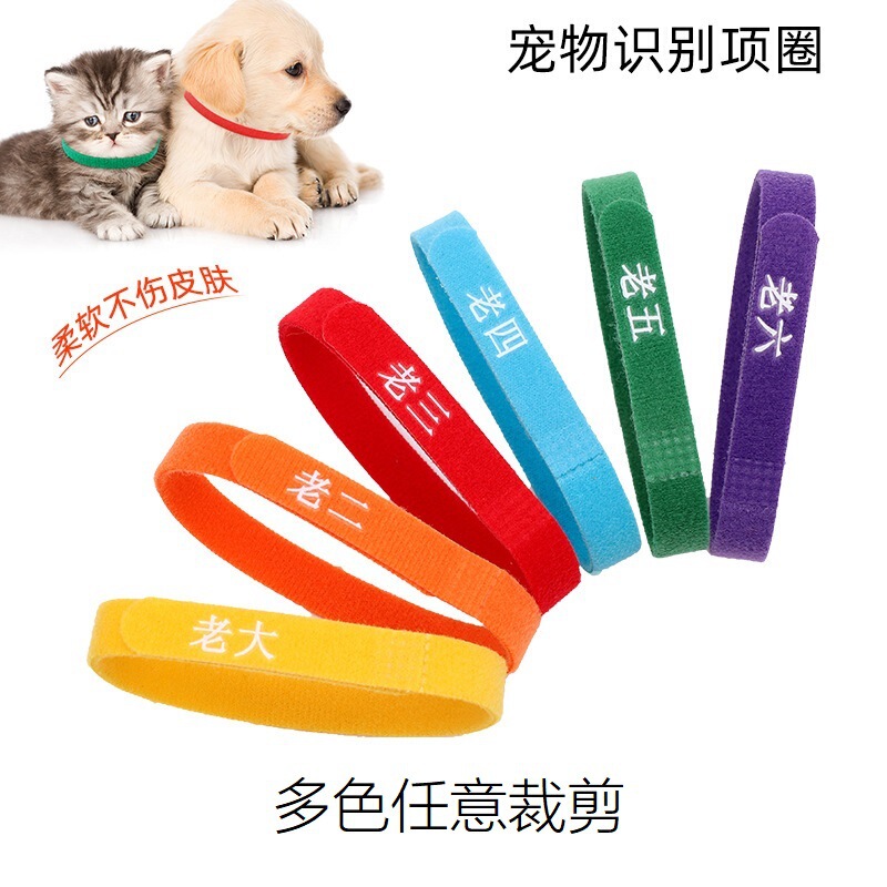 Pet Newborn Puppy Kitten Identification Collar Puppy Milk Dog Mark Collar Puppy Pet Identification Marking Circle