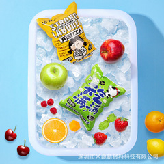 Single-use self-absorbing ice bag for outdoor picnic food preservation and freezing, reusable without water filling