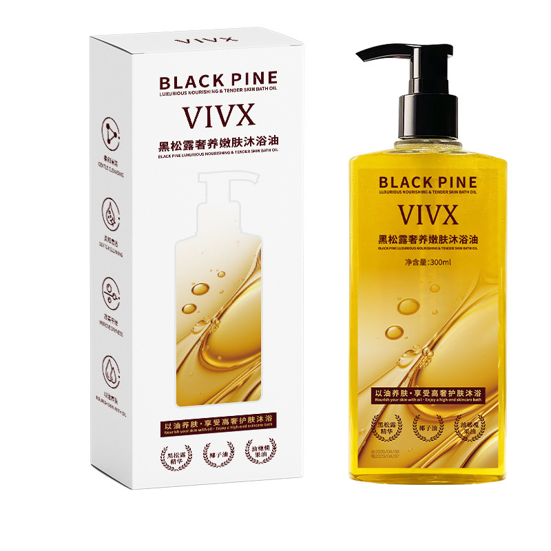 Hot sale VIVX trufa negra luxury skin rejuvenecimiento aceite de baño 300ml fragancia duradera humectante piel profunda fabricante image 6