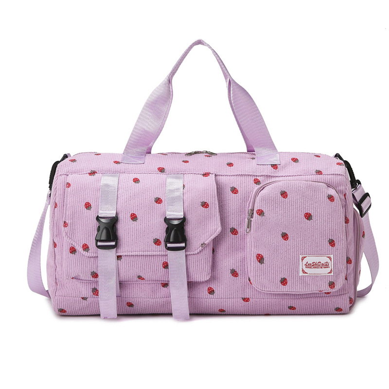 Bolsa de viaje transfronteriza portátil plegable para viajes cortos, bolsa de fitness ligera de gran capacidad, bolsa de fresa image 11