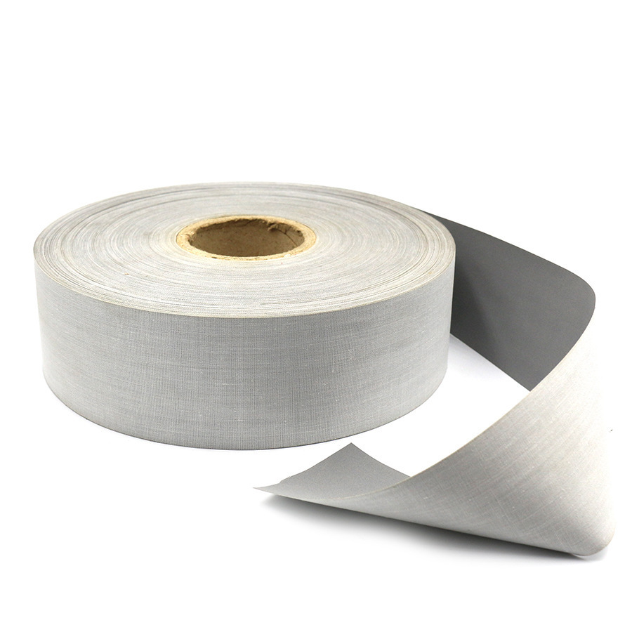 普亮化纤灰反光织带 400米反光条卫服运动服5cm材料辅料广州批发