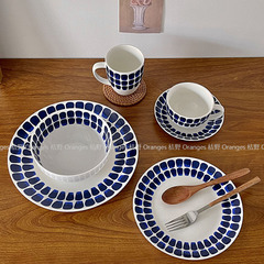 BB4C wholesales Finland 24 hours same style ceramic tableware dishes Western food plates coffee cups saucers mugs
