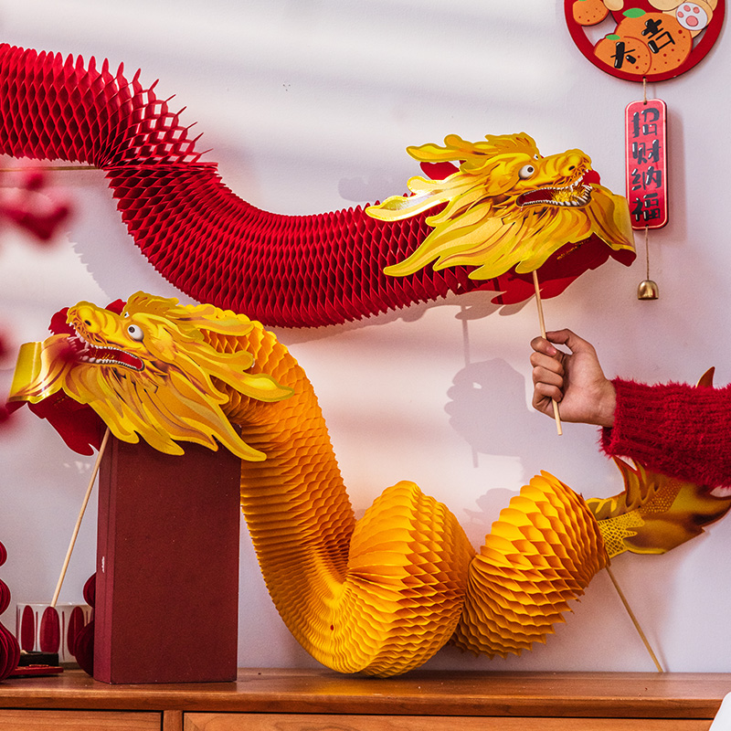 蛇年灯笼2025新款新年装饰品大型拉花舞龙灯手工diy春节元宵花灯