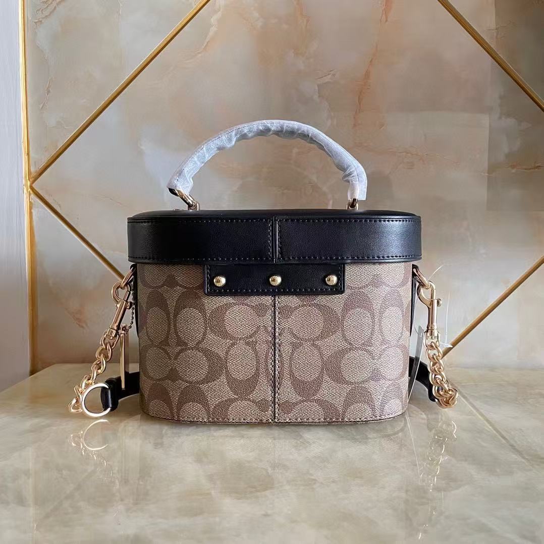 Cosmetic case - monogram brown (dark label edition) - includes "airplane gift box + gift bag"