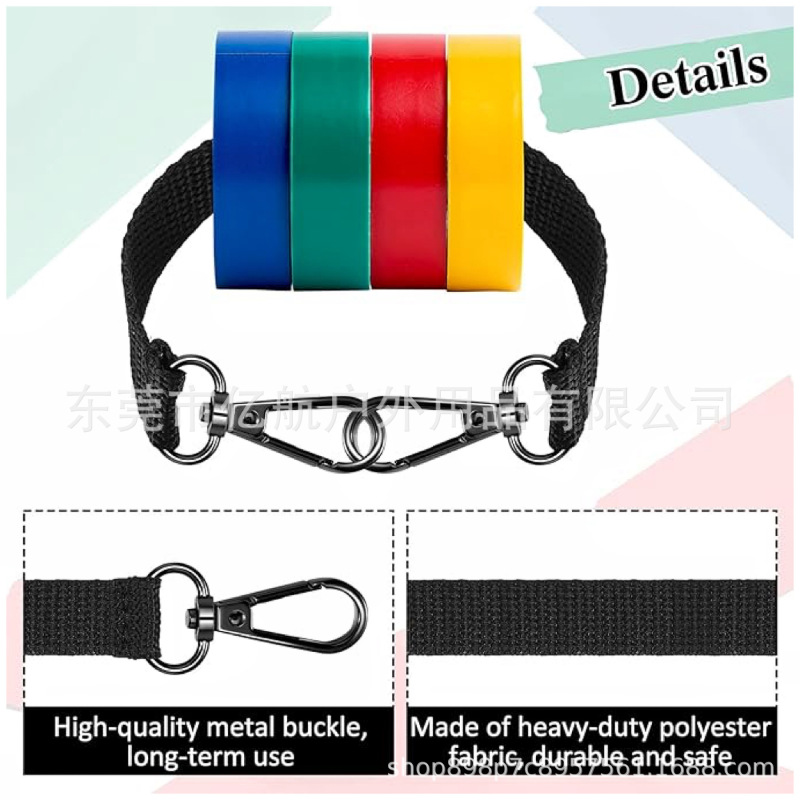 Cross-Border Outdoor Electrical Tape Wire Fixing Tape Nylon Rotating Hook Wire Tape Storage Hanging Home Storage Tape