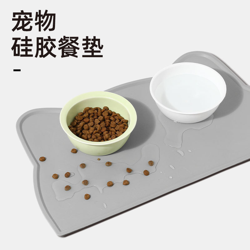 Nueva silicona mascota placemat perro comer anti-desbordamiento perro estera gato estera anti-derrame impermeable fácil limpieza mascota placemat