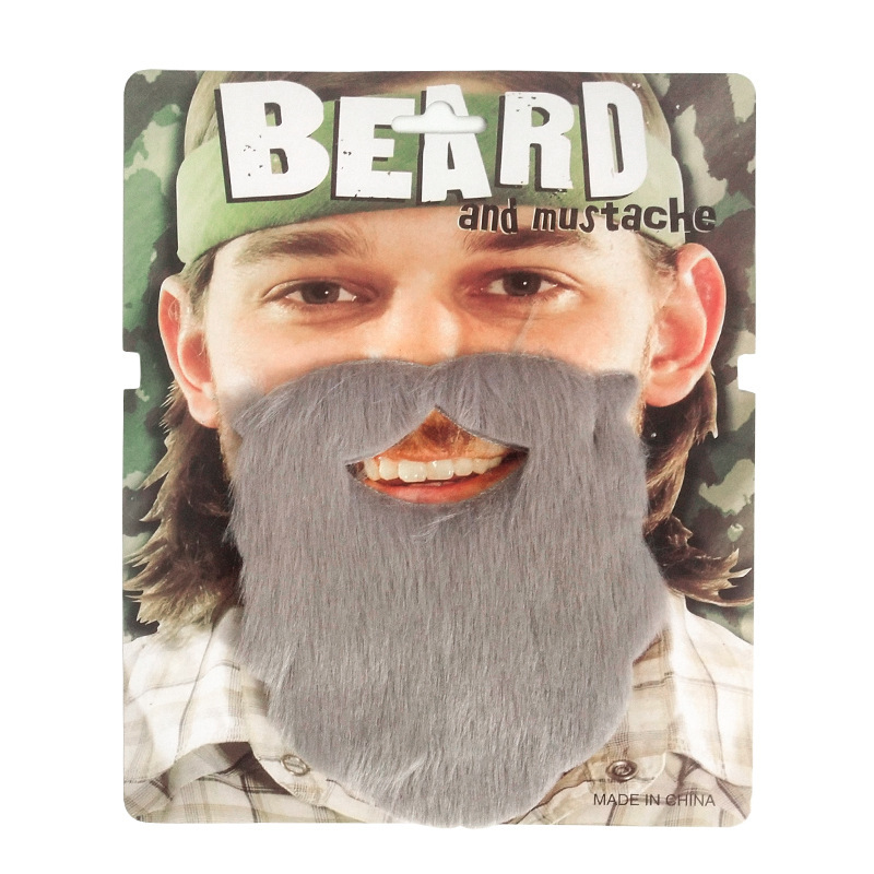 Accesorios de barba falsa de Halloween, suministros para fiestas, disfraces, simulación, barba falsa negra, barba de ocho caracteres