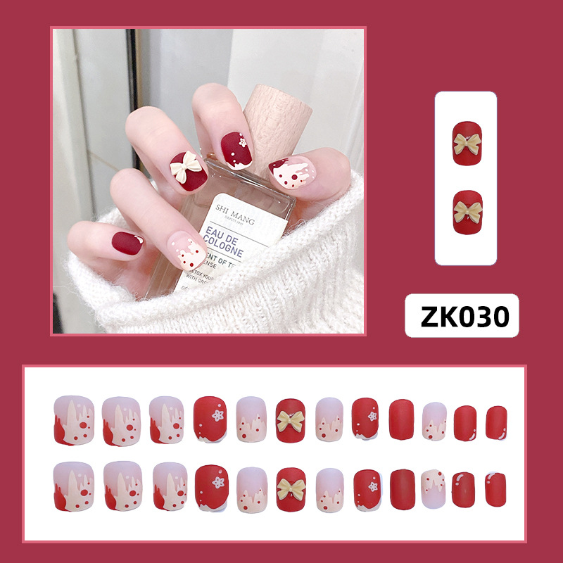 Armor con diamantes, celebridades de Internet, uñas postizas blancas populares, parches de uñas al por mayor, ballet largo desmontable terminado