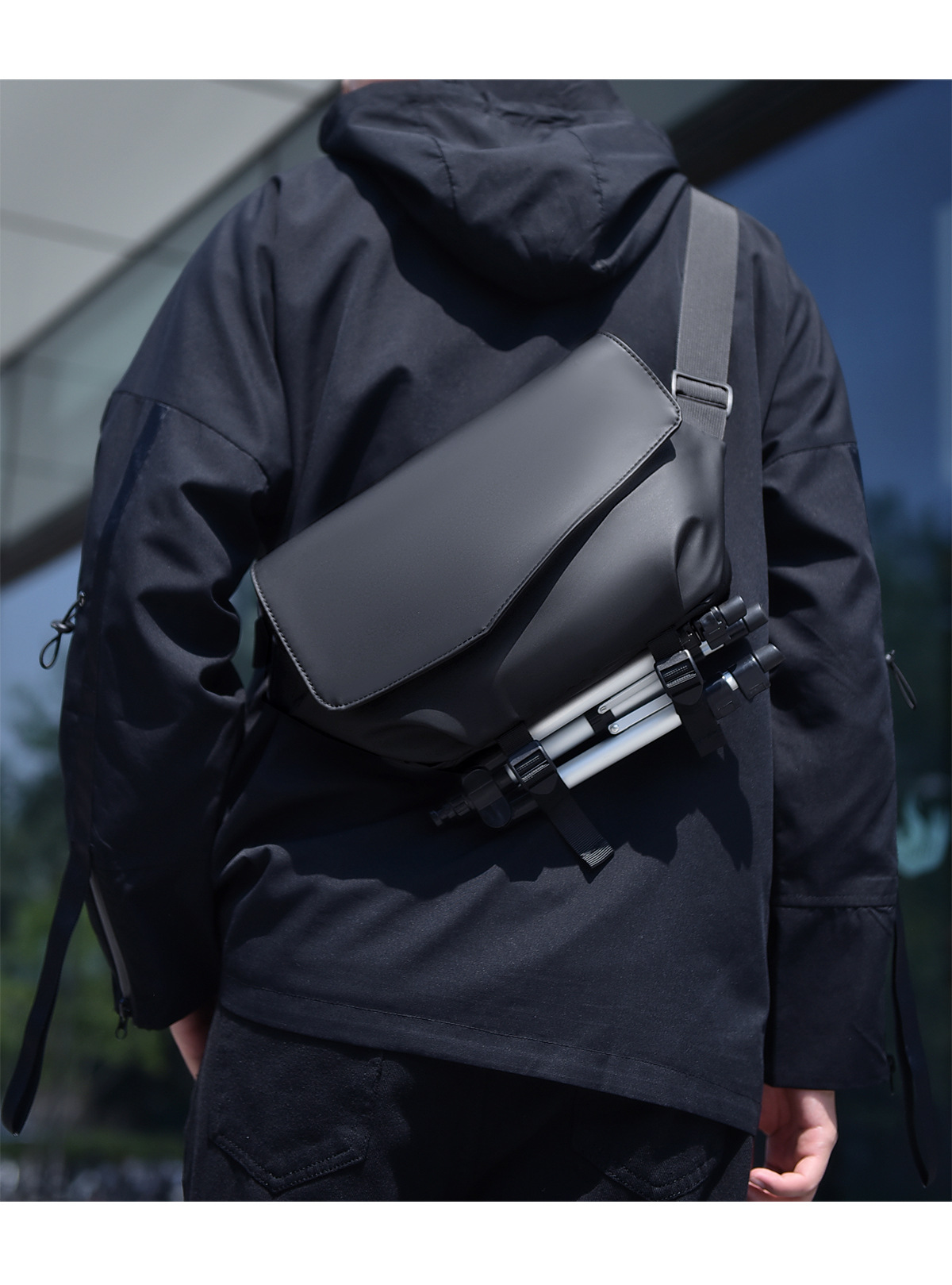 Bolsa tiracolo funcional impermeável para homem e mulher_voghion.com