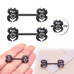 Gebai Western and European Cross-border Spider Nipple Ring, Stainless Steel Piercing Decorative Nipple Pin, Manufacturer of Breast Ring