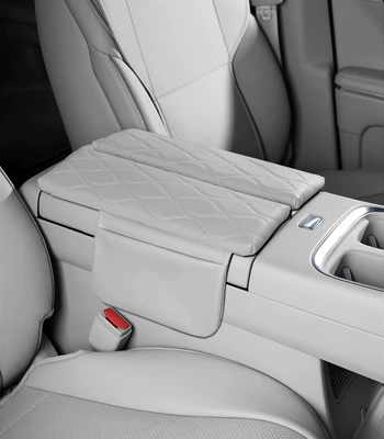 Armrest box pad Protective Cover, Original Car Color - leapmoon-d19-cloud-gray