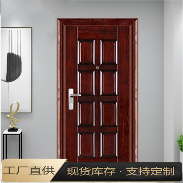Anti-Theft Steel Entrance Door Regular Design Manufacturer Anti-Theft Door Cheap Engineering Steel Iron Door