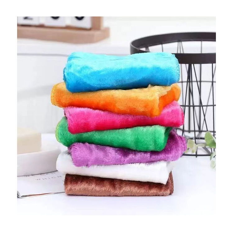 廚房雙層彩色絲光絨竹纖維洗碗布 27*30cm韓國不沾油洗碗巾大抹布