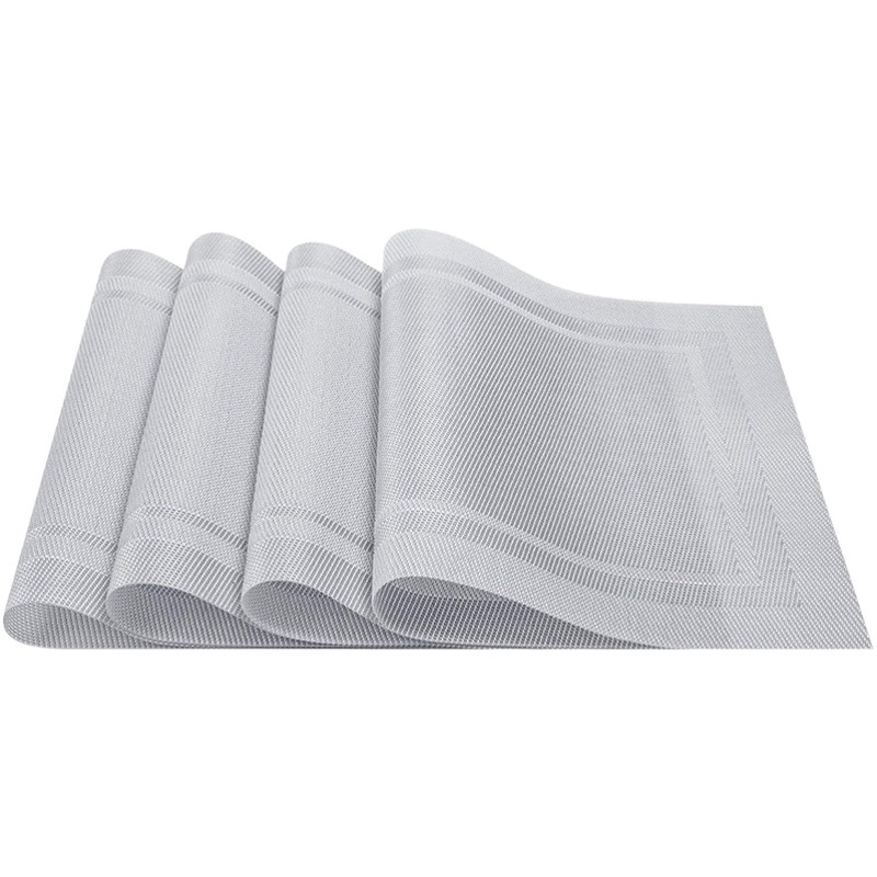 Teslin doble-Marco PVC placemat hotel de estilo Chino compartimiento estera de mesa estera taza de té estera para barra de bar engrosada mantel a rayas