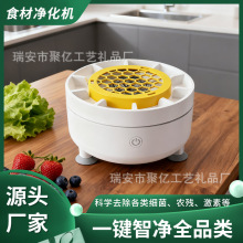 跨境家用无线食材净化机水果蔬菜海鲜肉类清洗器果蔬自旋转清洗机