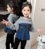 Spring children's autumn denim set, 2023 collection, children's clothing, Korean style, suitable for teen