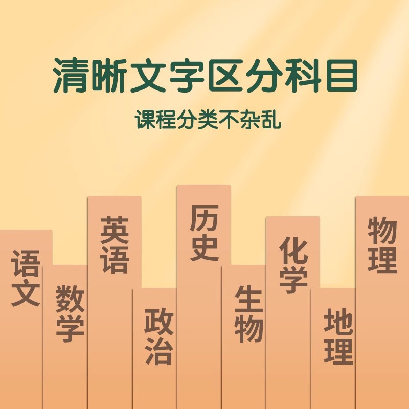 Cuaderno especial para estudiantes de secundaria 16k conjunto completo de siete ciencias Cuaderno especial de goma para estudiantes de secundaria superior