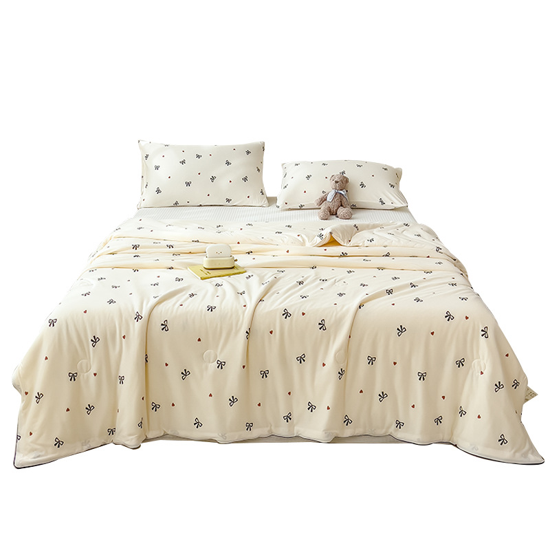 Colchera de punto de verano, Colchera fresca de verano, Colchera de aire acondicionado para niños individuales, dormitorio doble, Colchera de verano, lavable a máquina 2025 nuevo