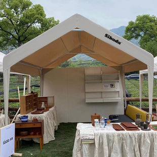 sibada outdoor awning canopy rainproof market four-legged umbrella tent stall sunscreen commercial activity shed