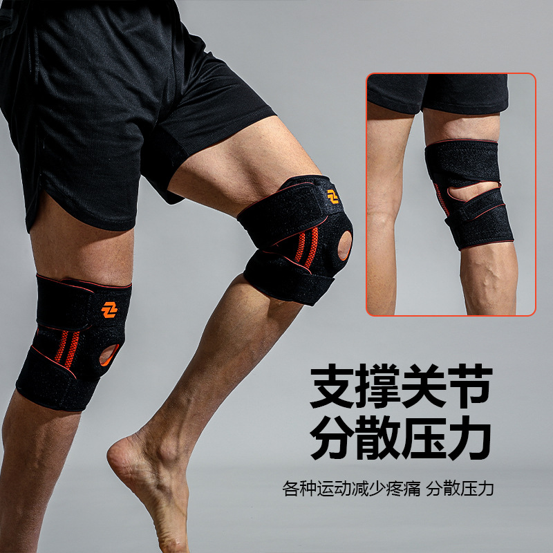 Deportes al aire libre correa de compresión rodilla abrazadera montañismo menisco rótula protección rodilla baloncesto montar anti-colisión