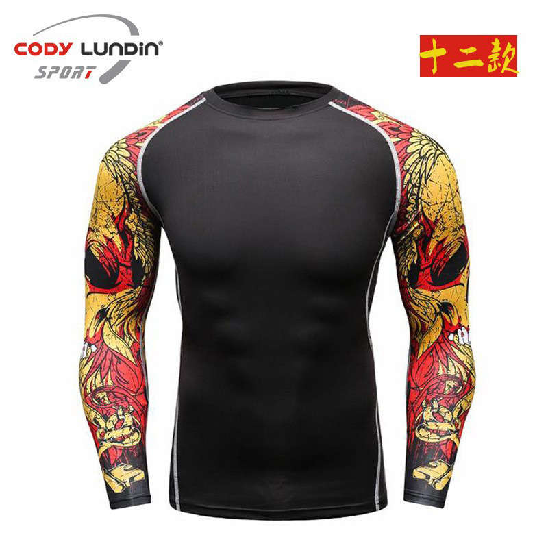 Wholesale Yoga Fitness Suit PRO Long Sleeve Tights Sports Men Quick Dry Elastic Running Crew Neck T-Shirt A016 Wholesale Yoga Fitness Suit PRO Long Sleeve Tights Sports Men Quick Dry Elastic Running Crew Neck T-Shirt A016