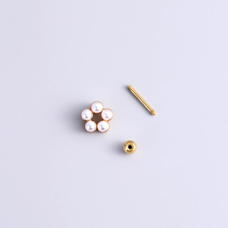 Devil'S Eye, Flower Pattern Women'S Gender Fashion Style 1 Piece Ear Cartilage Rings & Studs Fashion Devil'S Eye Flower 316L Stainless Steel  Copper Inlaid Zircon
