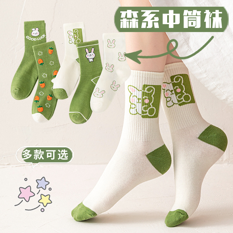 Socks women's socks cartoon student sports socks spring and summer socks cross-border foreign trade cotton socks wholesale stockings