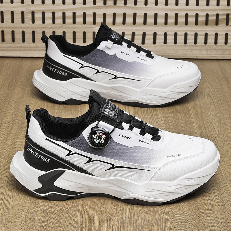 Botón espiral al aire libre zapatillas de montaña antideslizantes y resistentes al desgaste zapatillas de correr casuales de hombre primavera 2025 nuevo