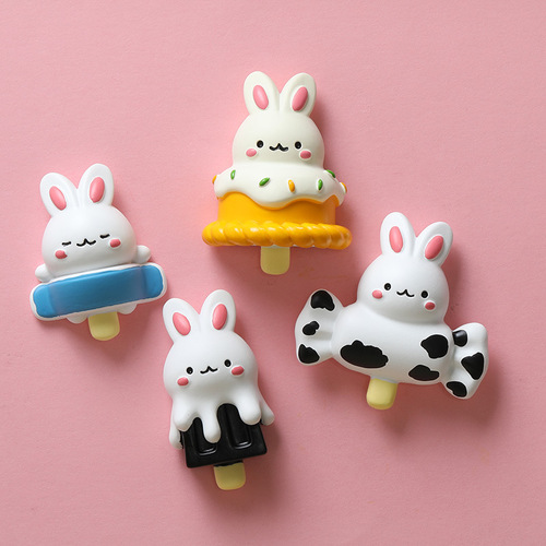 Man Little Rabbit Second Generation Rabbit Three-dimensional Refrigerator Magnet Wholesale Magnet Resin Magnet Cartoon Food Toy DIY Decoration